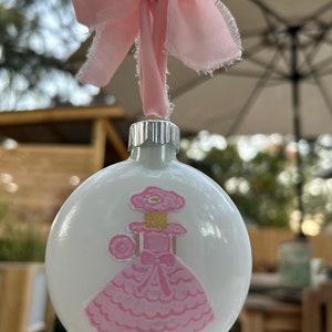Mobile Azalea Trail Maid Glass Ornaments- Queen/Pink Maid