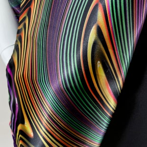 Psychedelic Festival Wrap, Reversible Poly-Satin Scarf, Scarf for Men image 8