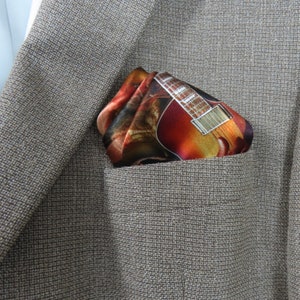 Silk Pocket Square, &quot;Musicians&quot;, Gift for Man, Musician Gift