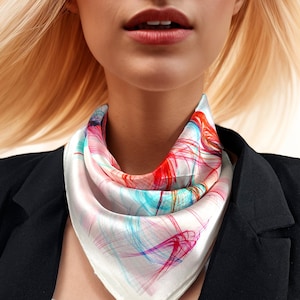 Small Neckerchief Silk Scarf, &quot;Mardi Gras&quot;
