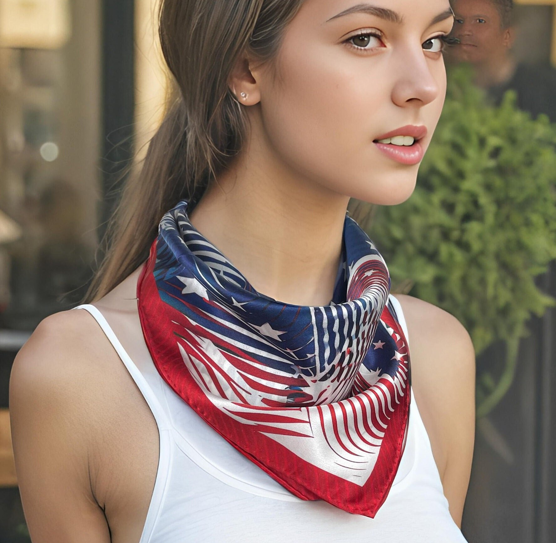 Striped Silk Scarf - Etsy
