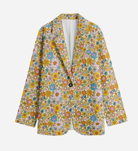 【Vintage】flower jacket Vintage Flowers Bomber Jacket