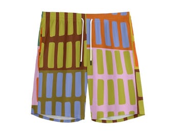 Brick House Cotton Lounge Shorts| Colorful Geometric Print