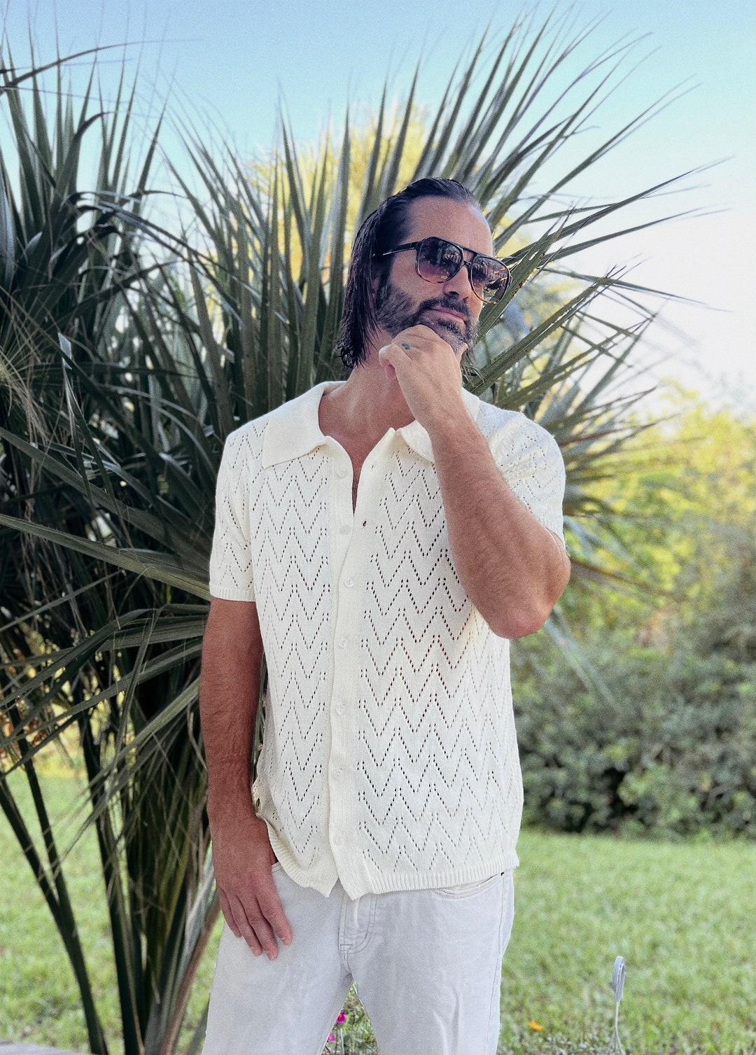 トップス BOTT 24SS Cotton Crochet Knit Shirts BOTT 24SS Cotton Crochet Knit Shirts - メルカリ