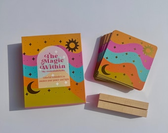 Magic Within Affirmation Cards, Gold Foil Self Love Deck, Empowering Mindset (44 Cards)