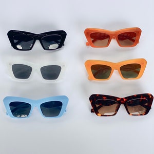 Mid-century sunnies (new colors added) cat eye square glasses; big frame cat eye sunnies; 50s 60s inspired; retro glasses