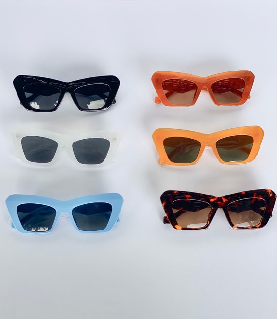 Mid-century Sunnies new Colors Added Cat Eye Square Glasses - Etsy