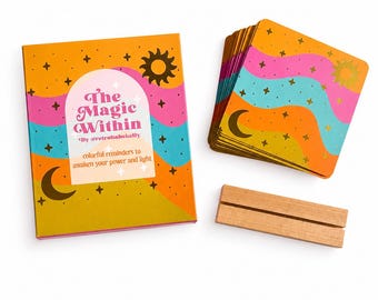 Magic Within Affirmation Cards, Gold Foil Self Love Deck, Empowering Mindset (44 Cards)