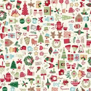Cosy  Christmas  by  Makower tiny characters