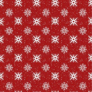 NEW  HOLLY  JOLLY   for Michael Miller  Red with white stars and snowflakes