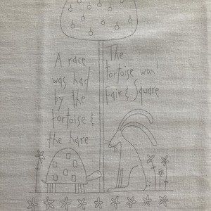 NEW  Slow and Steady Stitchery Panel  by Anni Downs
