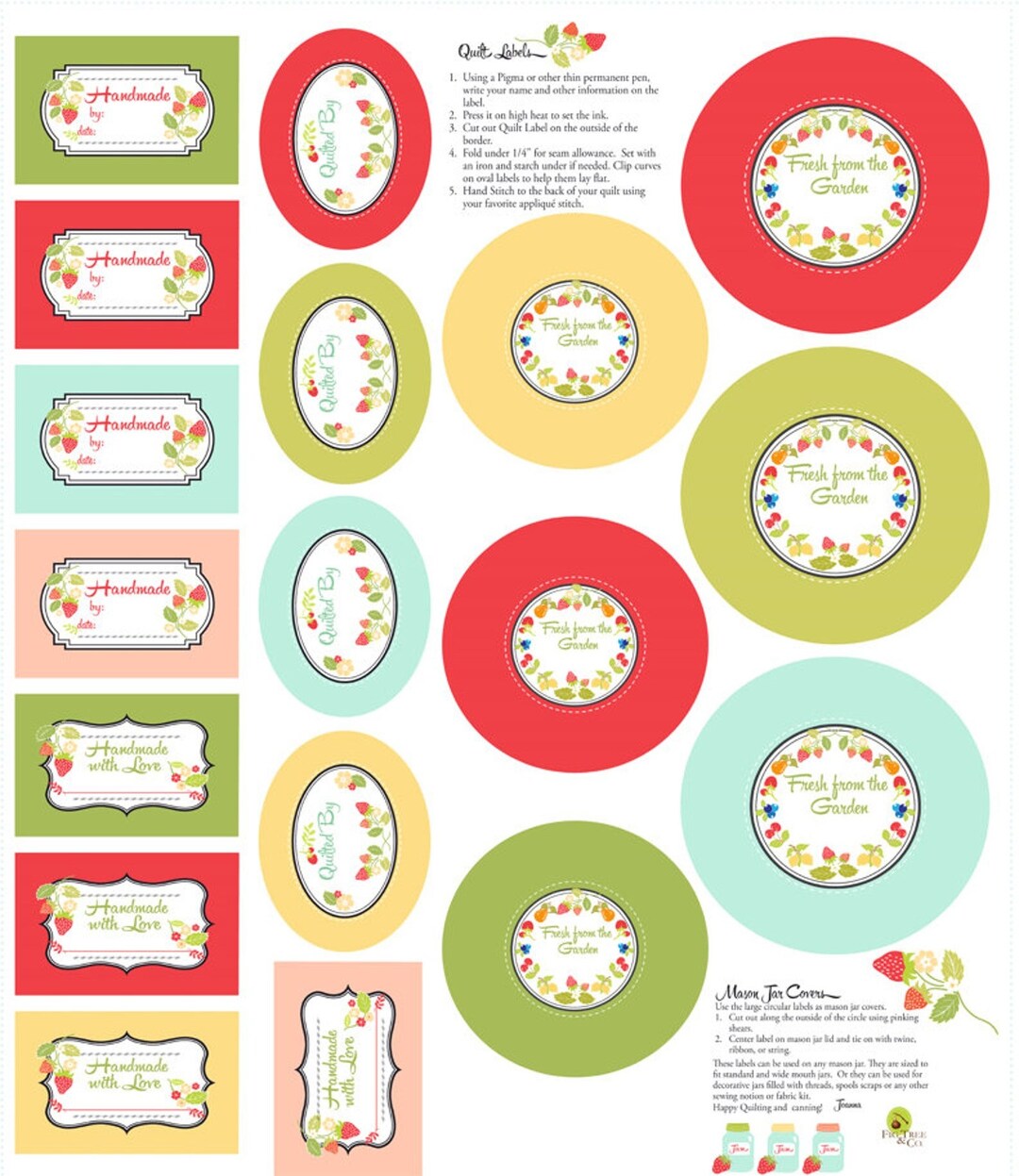JELLY and JAM Labels for Moda Panel - Etsy