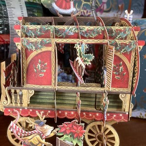 Christmas pop up Laser Cut Christmas card - Christmas Caravan