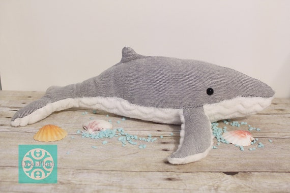 Stuffed Animal Whale Toy Ocean Decoration Baby Shower Gift Etsy