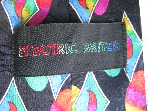 1990's Vintage Electric Brites Necktie - image 4