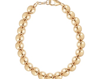 14k Gold Filled 5mm Beaded Bracelet