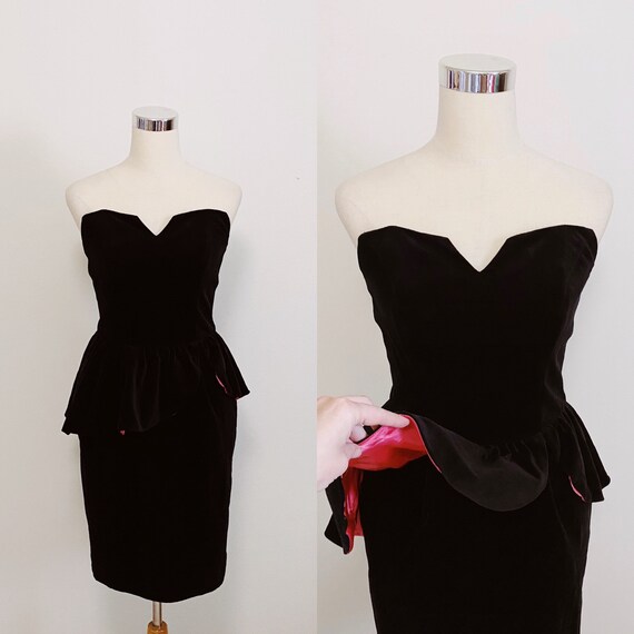 1980s peplum dress