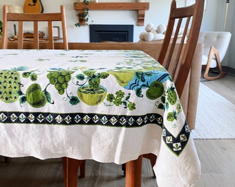 Round Tablecloth Mid Century Polynesian Tiki Tapa Hawaii Hawaiian Cotton Sateen Round Tablecloth Mid Century Polynesian Tiki Tapa Hawaii Hawaiian Cotton Sateen