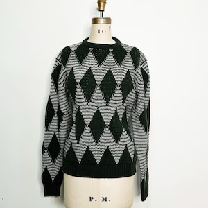 Vintage Youngbloods Wool Argyle Print Sweater Size XL - Etsy Vintage Youngbloods Wool Argyle Print Sweater Size XL - Etsy