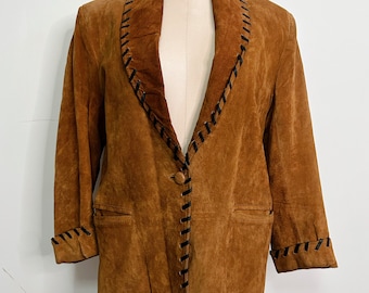 1980s Suede Oversized Slouchy Jacket Size M/L