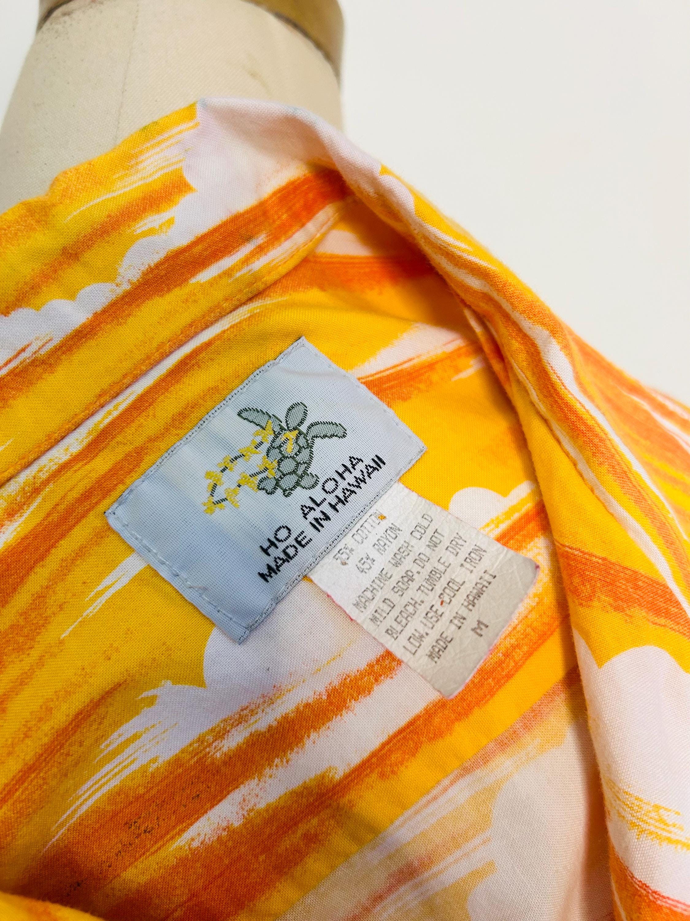 Vintage 1970s Ho Aloha Hawaiian Shirt | Made in Hawaii Cotton 