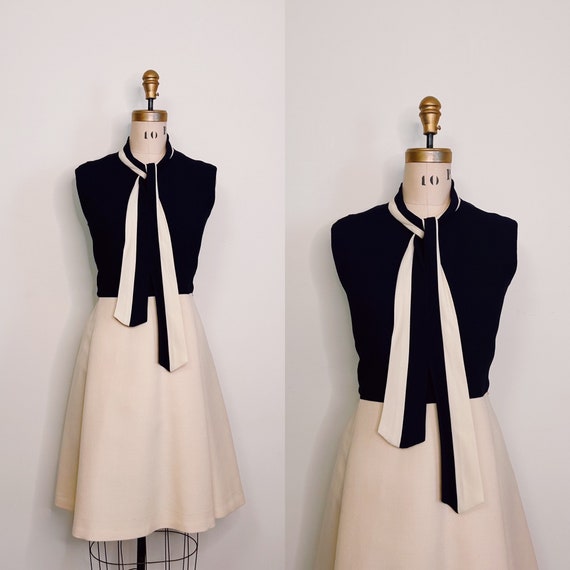 1960s Lilli Ann Knit Paris Wool and Silk Dress an… - image 3