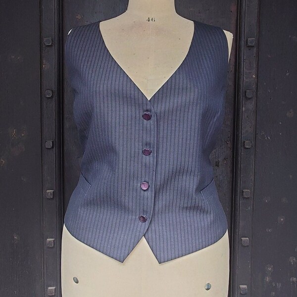 Pinstripe Waistcoat Etsy UK