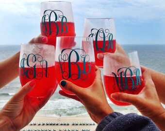 Personalized Stemless Wine Glass