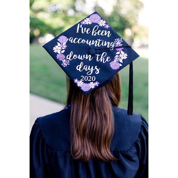 Accounting Down the Days Graduation Cap Design 