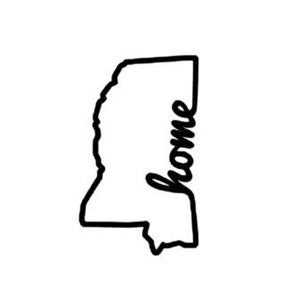 Mississippi Home Decal / Mississippi State University / Ole Miss