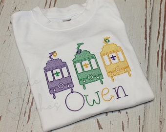 Personalized Mardi Gras/Bodysuit, Mardi Gras Shirt/Bodysuit, Louisiana Mardi Gras