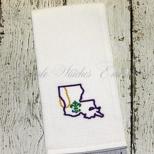 Mardi Gras Towel, Mardi Gras Kitchen Towel, Mardi Gras Louisiana Towel