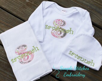 Personalized Baby Girl Gift Set