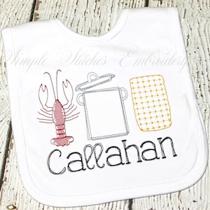 Seafood Boil Bib, Crawfish Boil Bib, Baby Bib