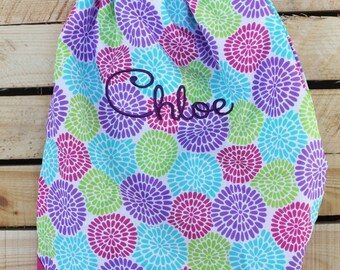 Drawstring Cinch Sack, Drawstring Backpack, Personalized Gym Bag