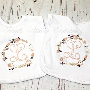 Personalized Baby Bib, Initial Baby Bib, Baby Girl Bib