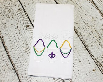 Mardi Gras Snowball Tea Towel