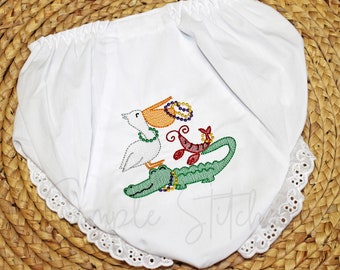Mardi Gras Bloomers, Louisiana Cajun Mardi Gras, Girl Mardi Gras Bloomers