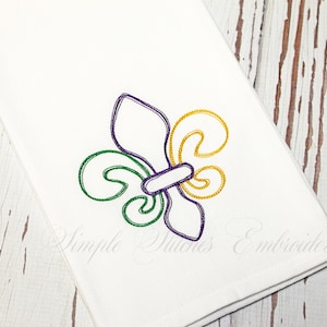 Mardi Gras Kitchen Towel, Fleur de Lis Kitchen Towel, Mardi Gras Towel
