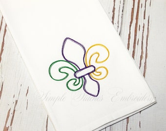 Mardi Gras Kitchen Towel, Fleur de Lis Kitchen Towel, Mardi Gras Towel