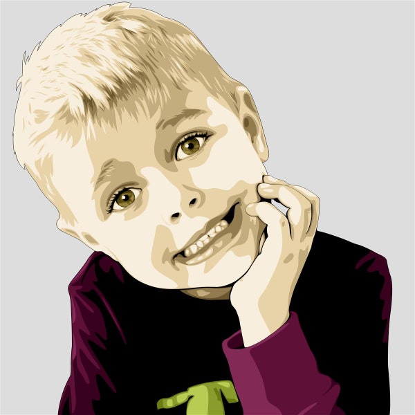 Custom Pop Art Portrait-Digital Art-Digital Portrait-Kids Portrait-Art Gift-Portrait Illustration-Custom Illustration-Illustrations for kids