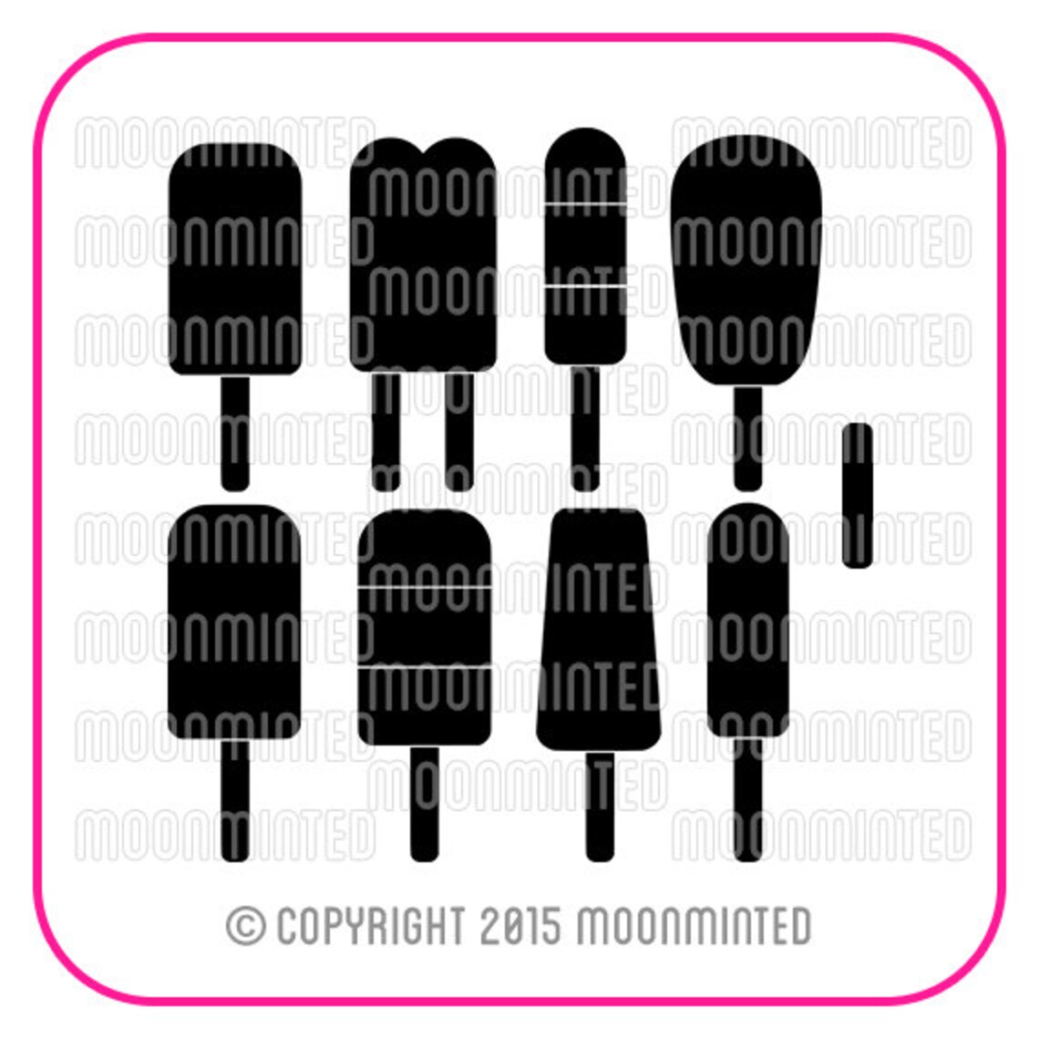 Download Summer Ice Pop SVG Cut Files Monogram Frames for Vinyl | Etsy