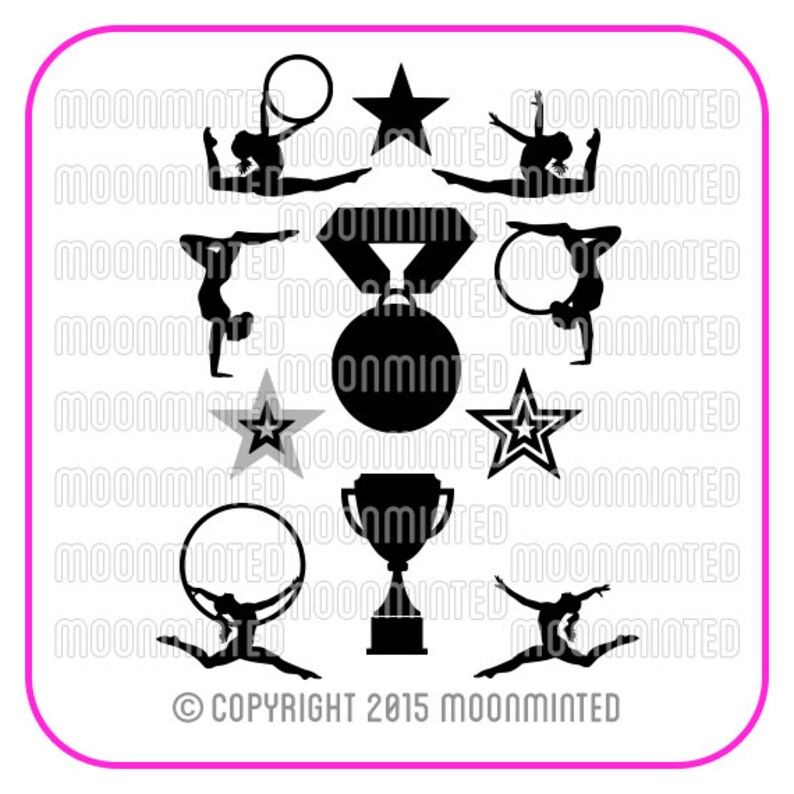 Download Gymnastics SVG Cut Files Monogram Frames for Vinyl Cutters ...