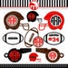 Football SVG Cut Files - Monogram Frames for Vinyl Cutters, Screen Printing, Silhouette, Die Cut Machines, & More 