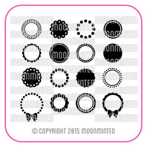 Circle Monogram Frame SVG Cut Files for Vinyl Cutters, Screen Printing, Silhouette, Die Cut Machines, & More image 2