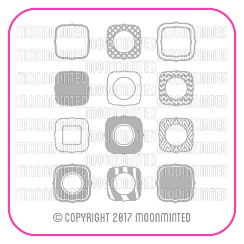 Download Ornate Square Monogram Frame SVG Cut Files for Vinyl ...