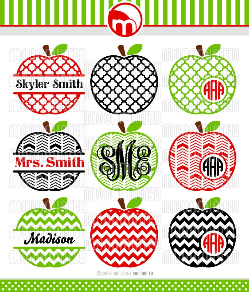 Download Apple Monogram Frames SVG Cut Files for Vinyl Cutters ...