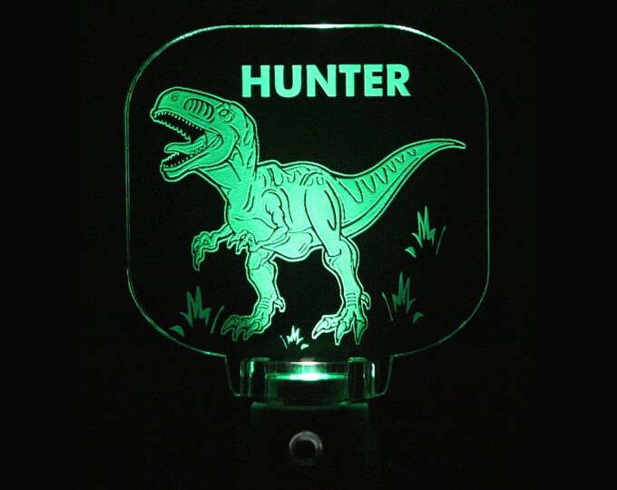 Dinosaur Trex Night Light Personalized Etsy