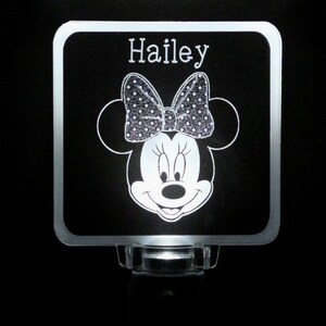 Minnie Mouse Girls Night Light, Personalized White