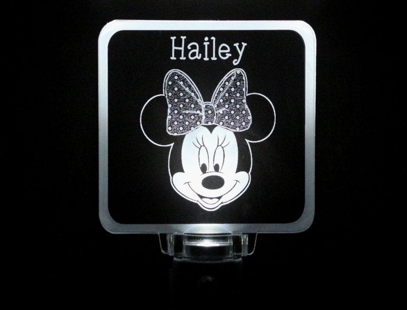 Minnie Mouse Girls Night Light, Personalized White